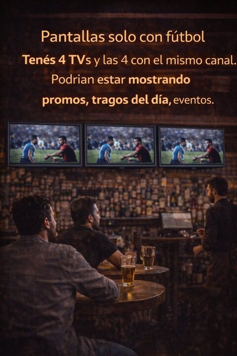 Pantallas solo con fútbol