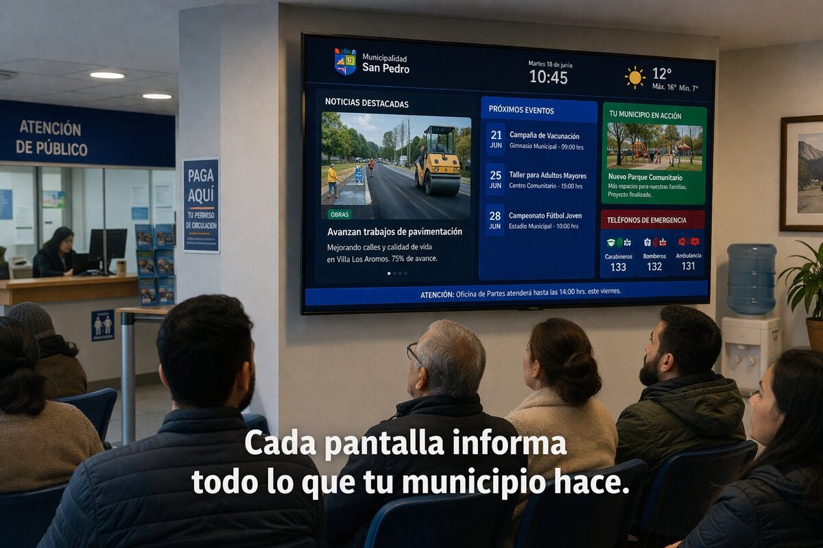 Cada pantalla informa lo que tu municipio hace
